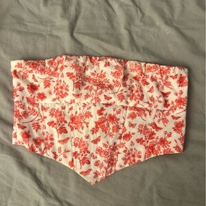 Princess Polly Red and White Floral top